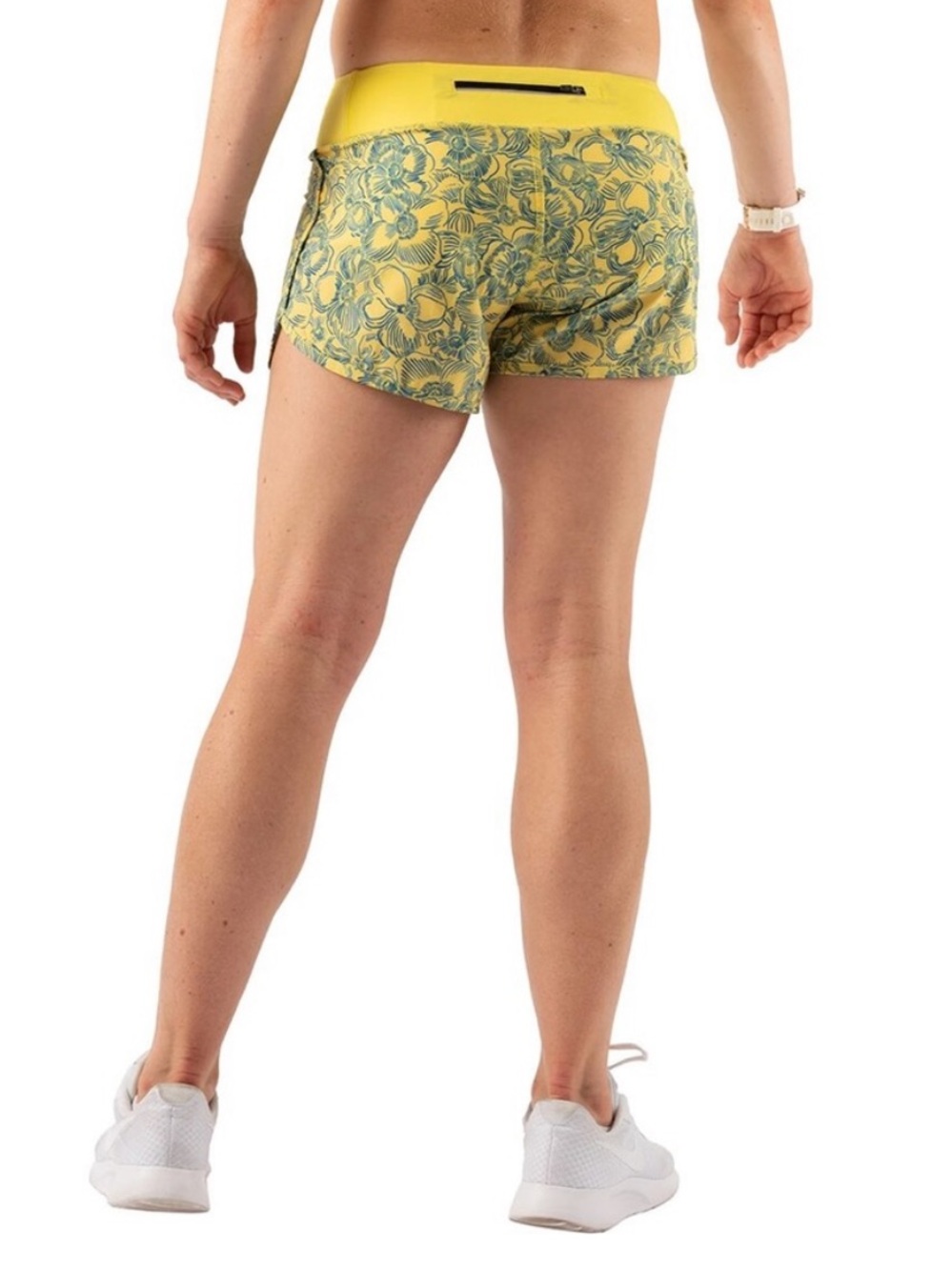 Rabbit Catch Me if You Can 2.5” Running Shorts Women Small Lined Floral Athletic